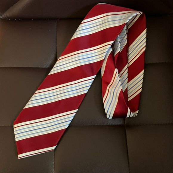 Donald Trump Signature Collection Men's Silk Tie Red & White Striped Stripe - Picture 7 of 8